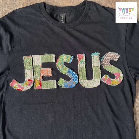 Handmade Quilted Jesus Shirt,‎ appliqued - Picture 1 of 3